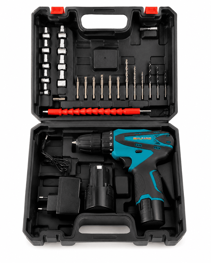 Mașină de înșurubat cu acumulator ALFARID 24V + set accesorii